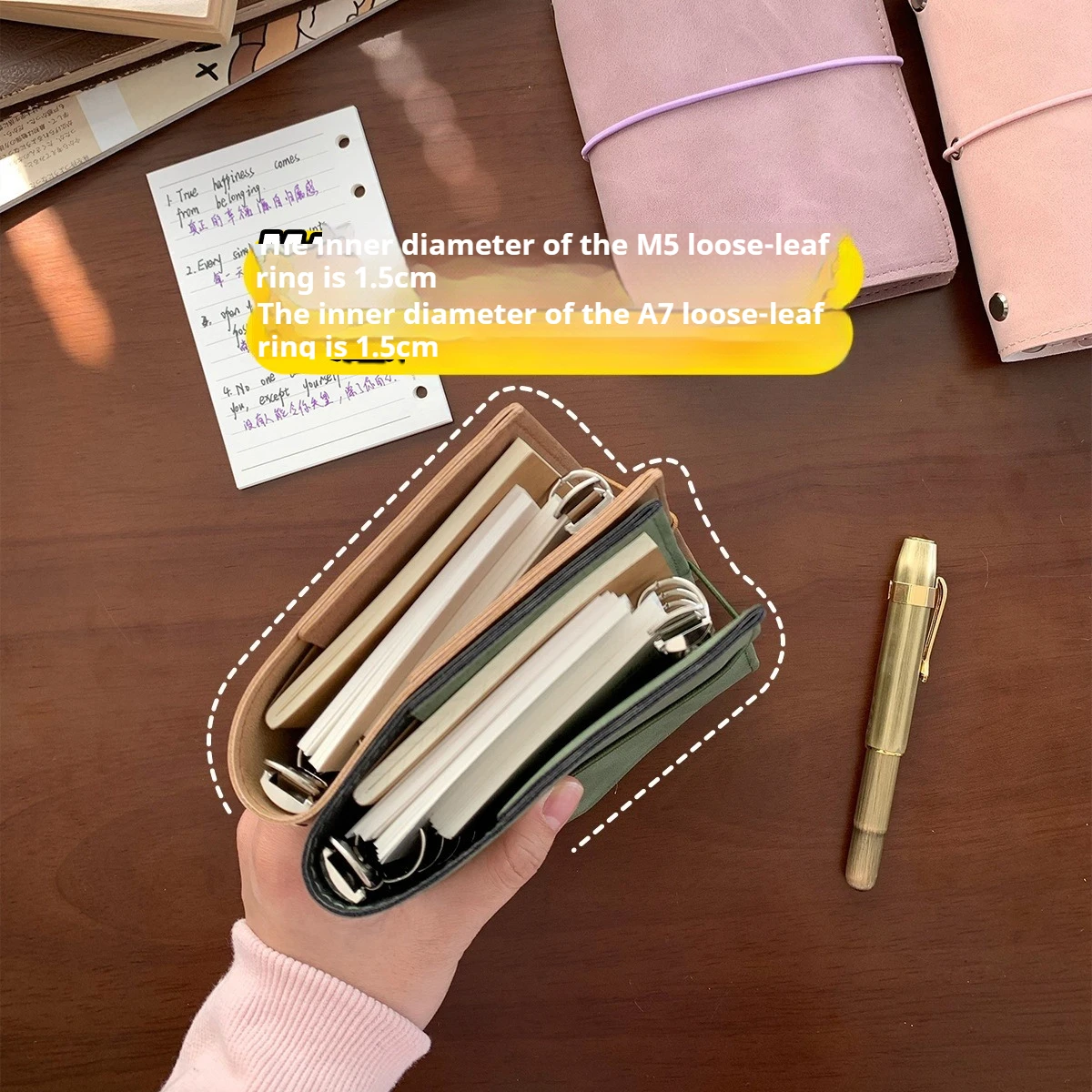 Vintage Lambskin Three-in-one Passport Loose-leaf Book Set Creative DIY Journal Material Collage Student Supplies Stationery