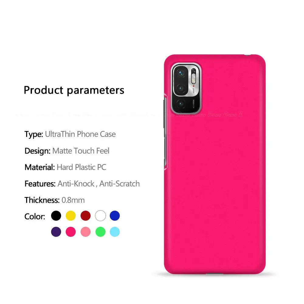 UltraThin Matte Hard PC Plastic Phone Case For Redmi Note 12T 12S 12 11T 11S 11 10T 10 10S 9 9S 8T 8 7 6 Pro Max Plus Back Cover