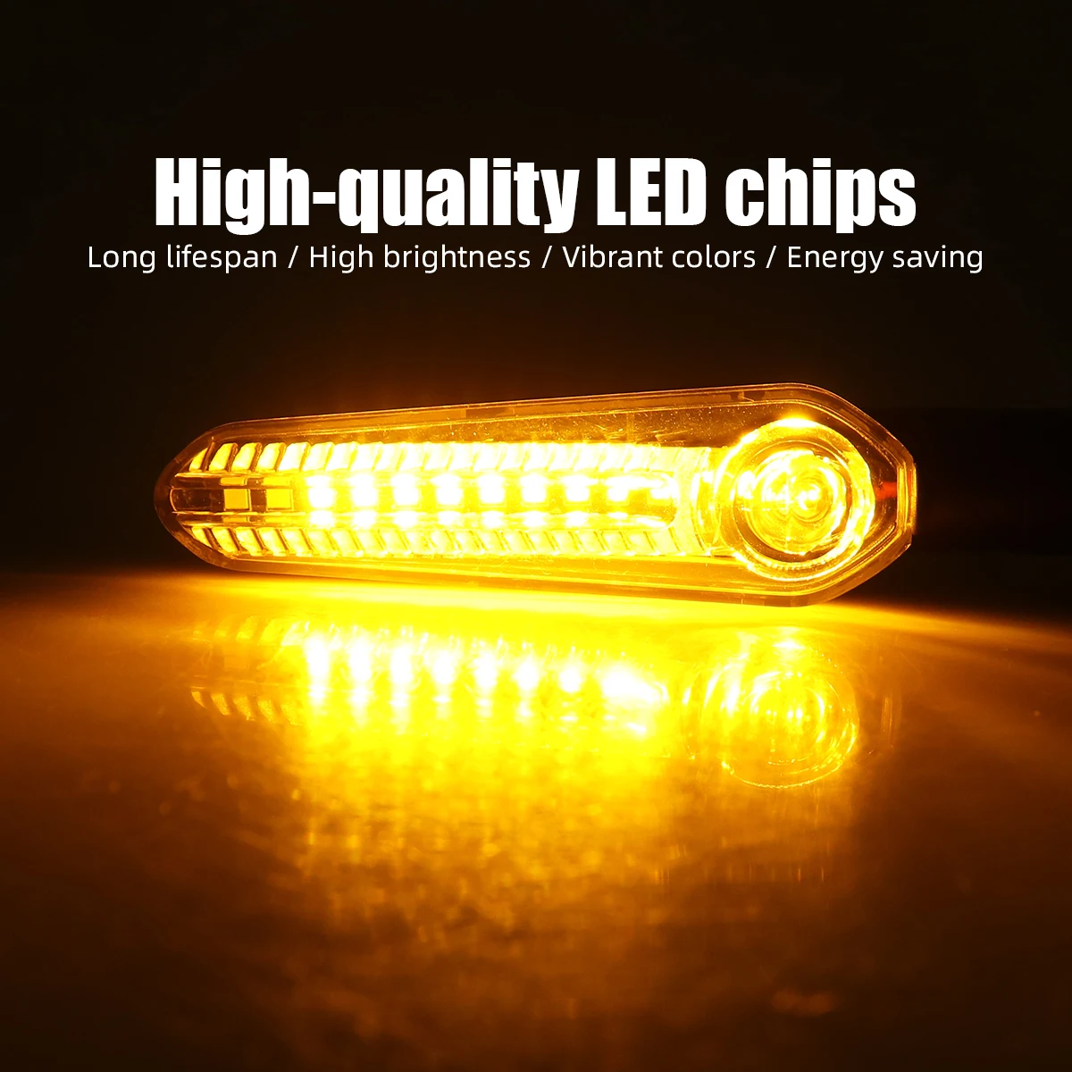 1/2 Pair Motorcycle Turn Signal Light For YAMAHA R1 R6 R125 R3 R25 R15 R7 MT09 Flowing Dynamic LED Indicator Blinker Replacement