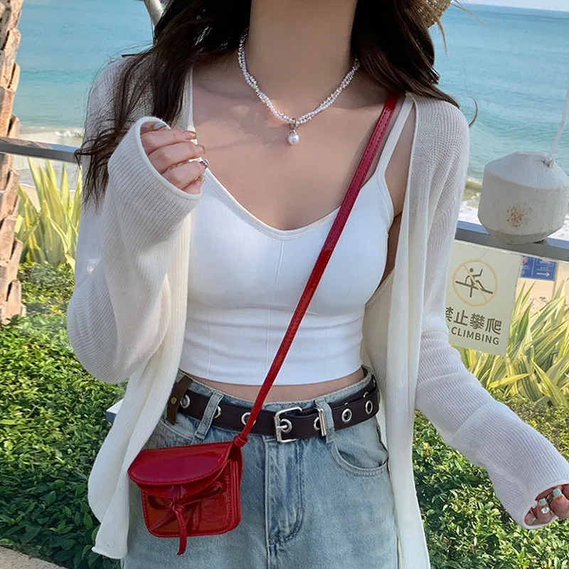 Suéter Tricotado para Mulheres, Cardigans Brancos com Decote em V, Suéteres de Mulher, Novos Cardigans de Manga Longa Q3546