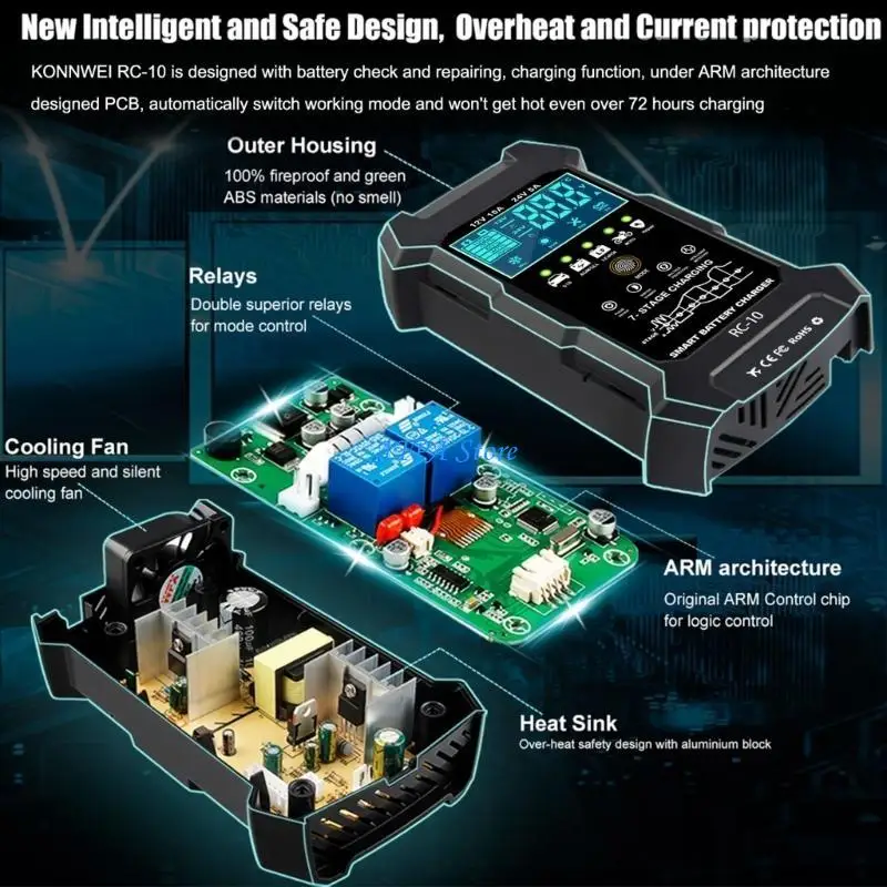 

U13c Авто автомобильная батарея зарядные устройства для автоматического ремонта импульса повысить эффективность зарядки