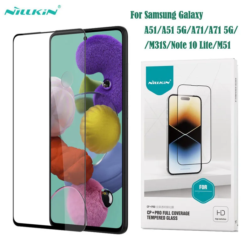 

For Samsung Galaxy A51 A71 5G M31S M51 Note 10 Lite Tempered Glass Nillkin CP+PRO Anti-Explosion 9H Fully Screen Protector Film