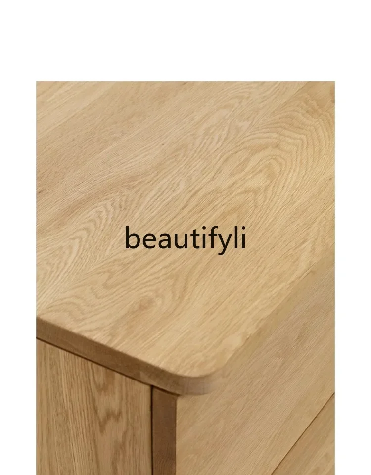 DD45 Nordic Solid Wood Bookshelf Combination Storage Cabinet with Glass Doors Simple Design