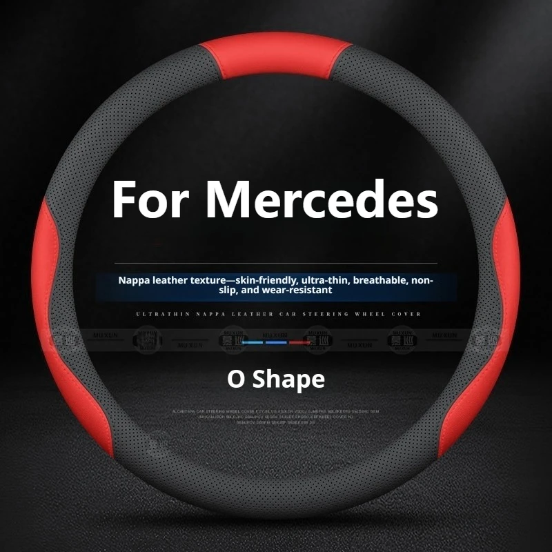 Luxus-Lenkradbezug für Mercedes Benz B C E S Klasse E300 GLA GLB GLC GLK GLS SLK CLA CLS Rutschfeste Auto-Accessoires