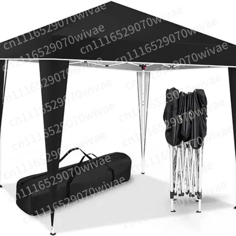 3x3m Four-Corner Pop Up Folding Gazebo Portable Outdoor Sunshade Canopy Tent for Camping Exhibition Beach Leisure Commercial Who