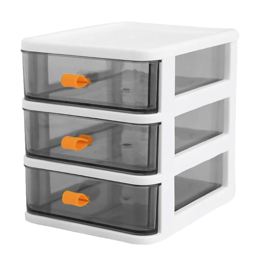 

Desk Organizer with Drawers Type Closet Three Tier Lockers Storage Home Accessory Bins for Shelves