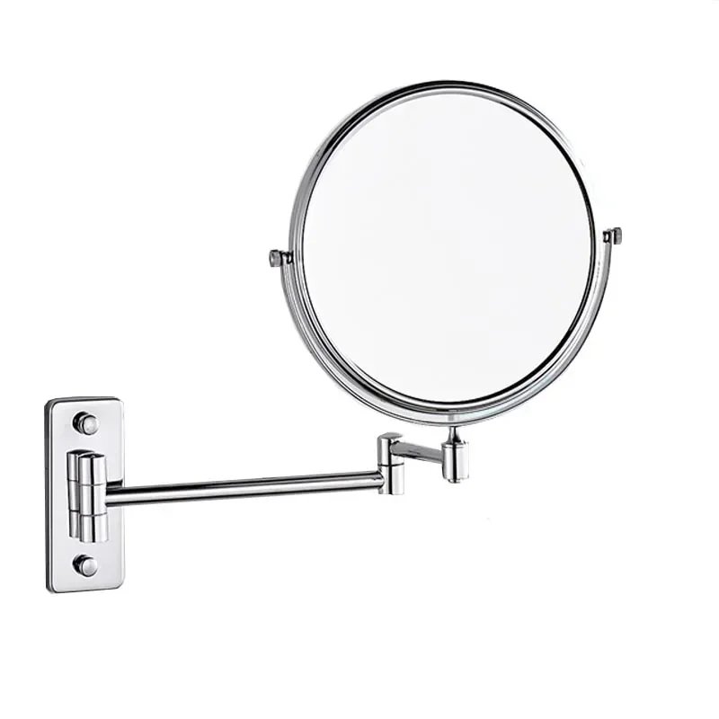 Modern 3x Enlarged Folding Double Sided Shower Mirror Wall Mounted Cosmetics and Bathroom Shaving Makeup Mirror