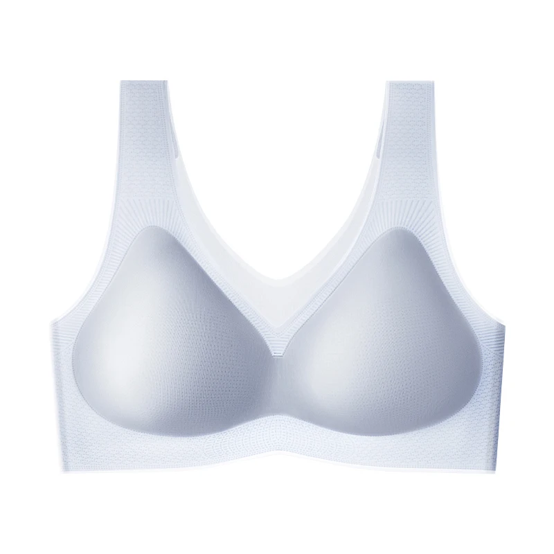 

1 pack of blue summer thin large breasts small breathable sterile underwired comfortable bra women