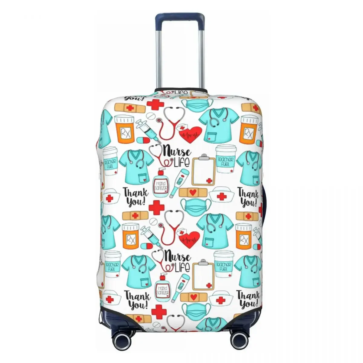 

Защитный чехол для багажа, милый мультяшный, доктор, медсестра, пыленепроницаемый, медицинский дизайн, дорожный чемодан