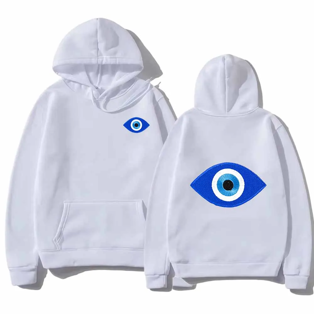 Evil Eyes Good Luck Protection Eye Printed Hoodie Fashion Streetwear Pullover Hooded Graphic Sportwear Casual Sweatshirts Tops