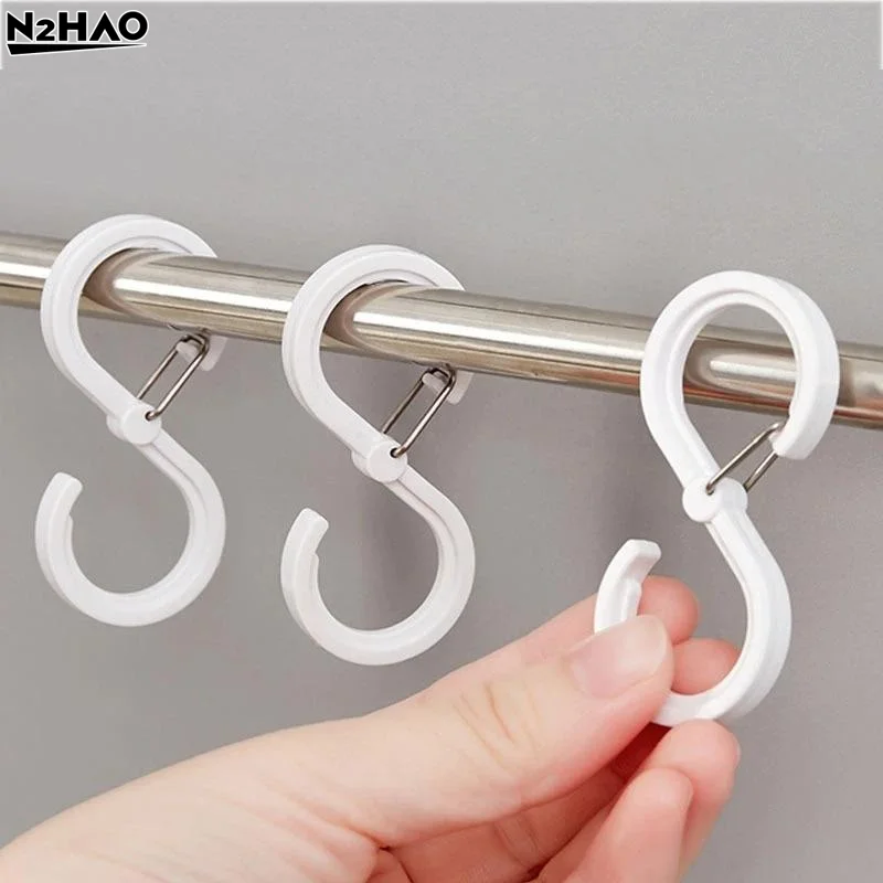 8Pcs Stylish & Durable S-shape Hanger Hooks Multifunctional Kitchen Home Enduring Organizer S Windproof Hooks Lock Hanger Hooks
