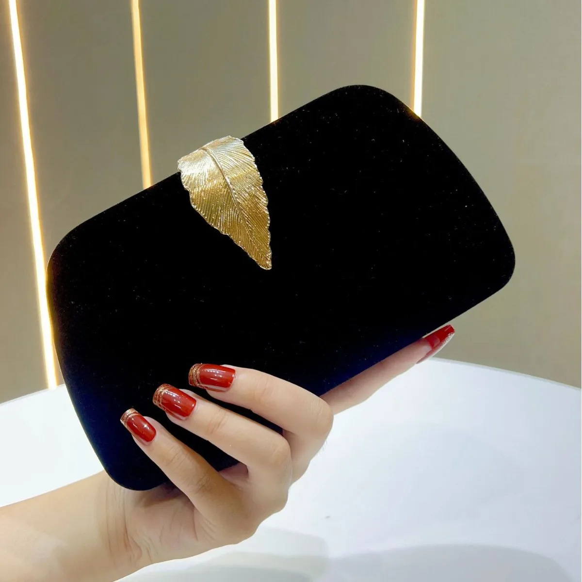 Velvet Evening Bag, Ladylike Handbag with High-End Aesthetic, Evening Gown Bag, Cheongsam Dress Small Bag