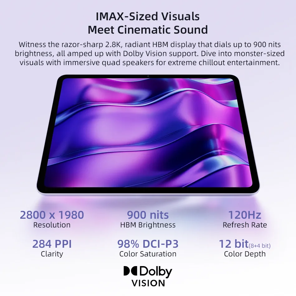 OnePlus Pad Go 2 Global Version Tablet 128GB 256GB MediaTek Dimensity 7300-Ultra 12.1" 120Hz Screen 10050mAh Android Tablet