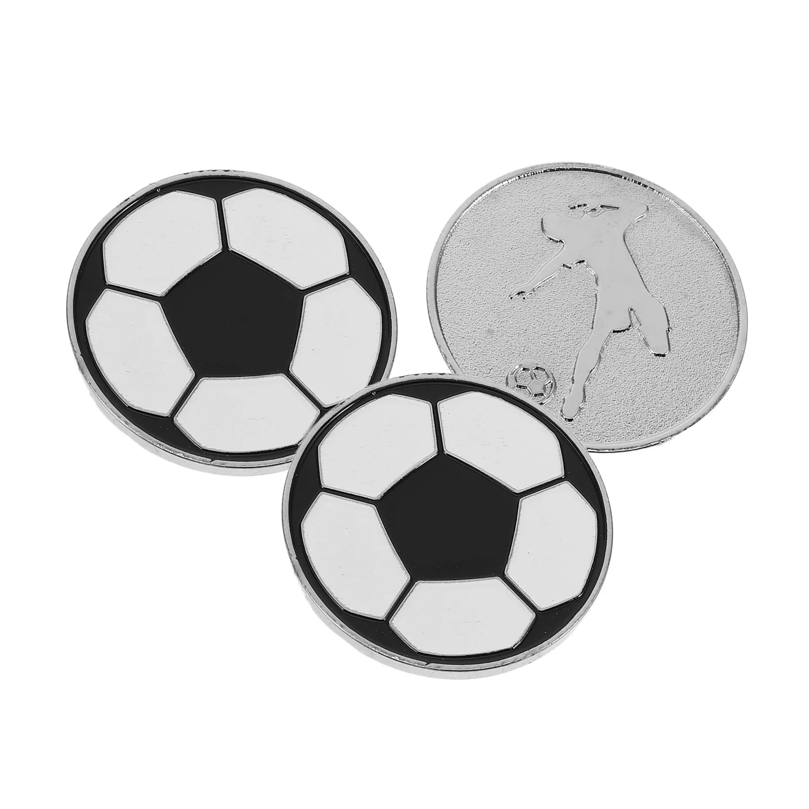 

3Pcs Referee Flip Coin Lightweight Portable Toss Tool for Football Soccer Match Decision Side Picker Judge Coin