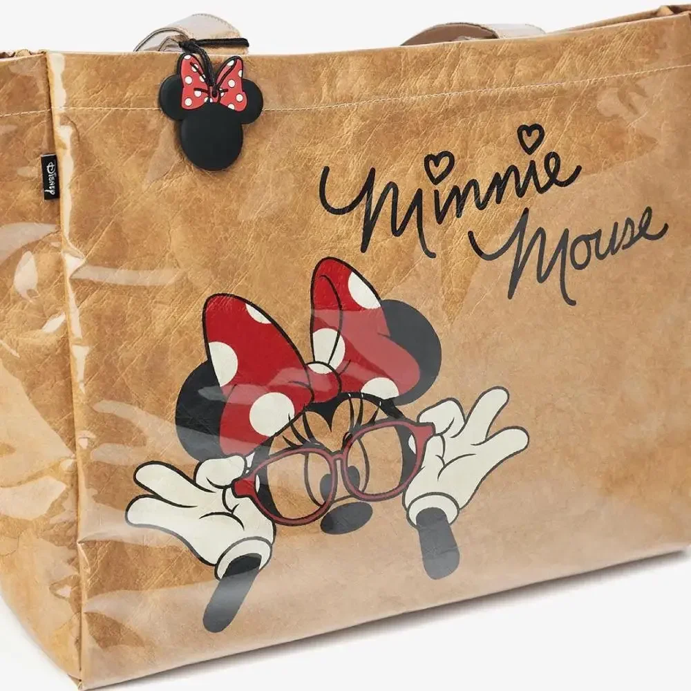 Disney Mickey mouse Kraft paper lady shoulder bag women handbag High capacity cartoon shopping bag