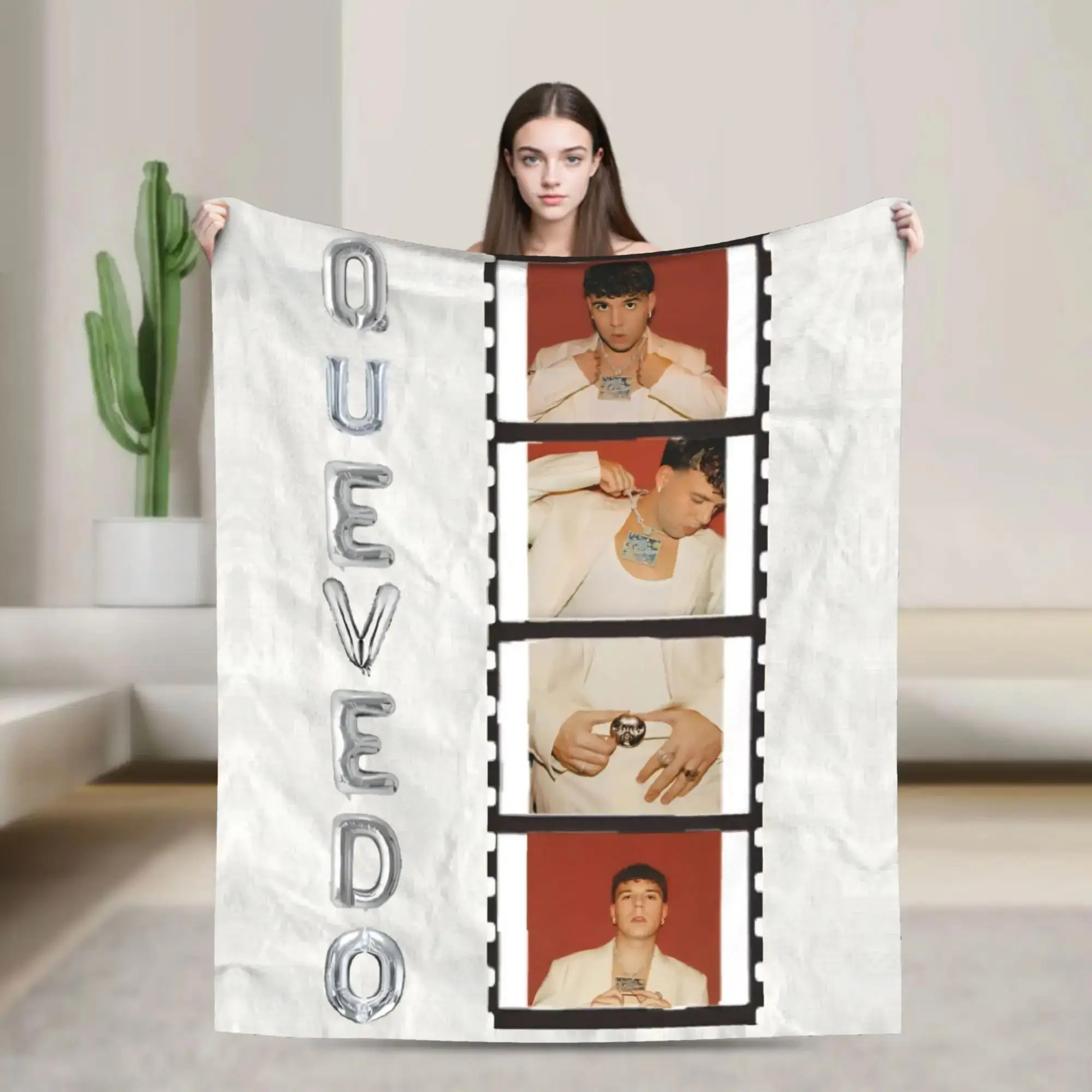 

Quevedo Singer Warm Soft Blanket Plush Decorative Throw for Couch Chair Bed Aesthetic Flannel Sofa Cover Bedspread