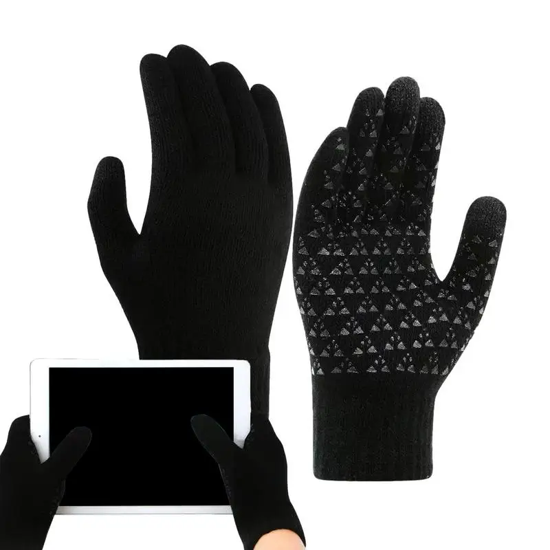 Winter Gloves Waterproof Warm Touchscreen Windproof Anti Slip Heated Gloves Anti Slip Heated Hands Warm Thermal Gloves For Cold