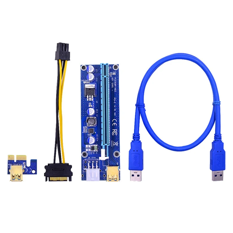 

Новинка — переходная карта PCI-E VER009S, расширение 1X–16X, позолоченное, для повышенного подключения, идеально подходит для добычи биткойнов BTC