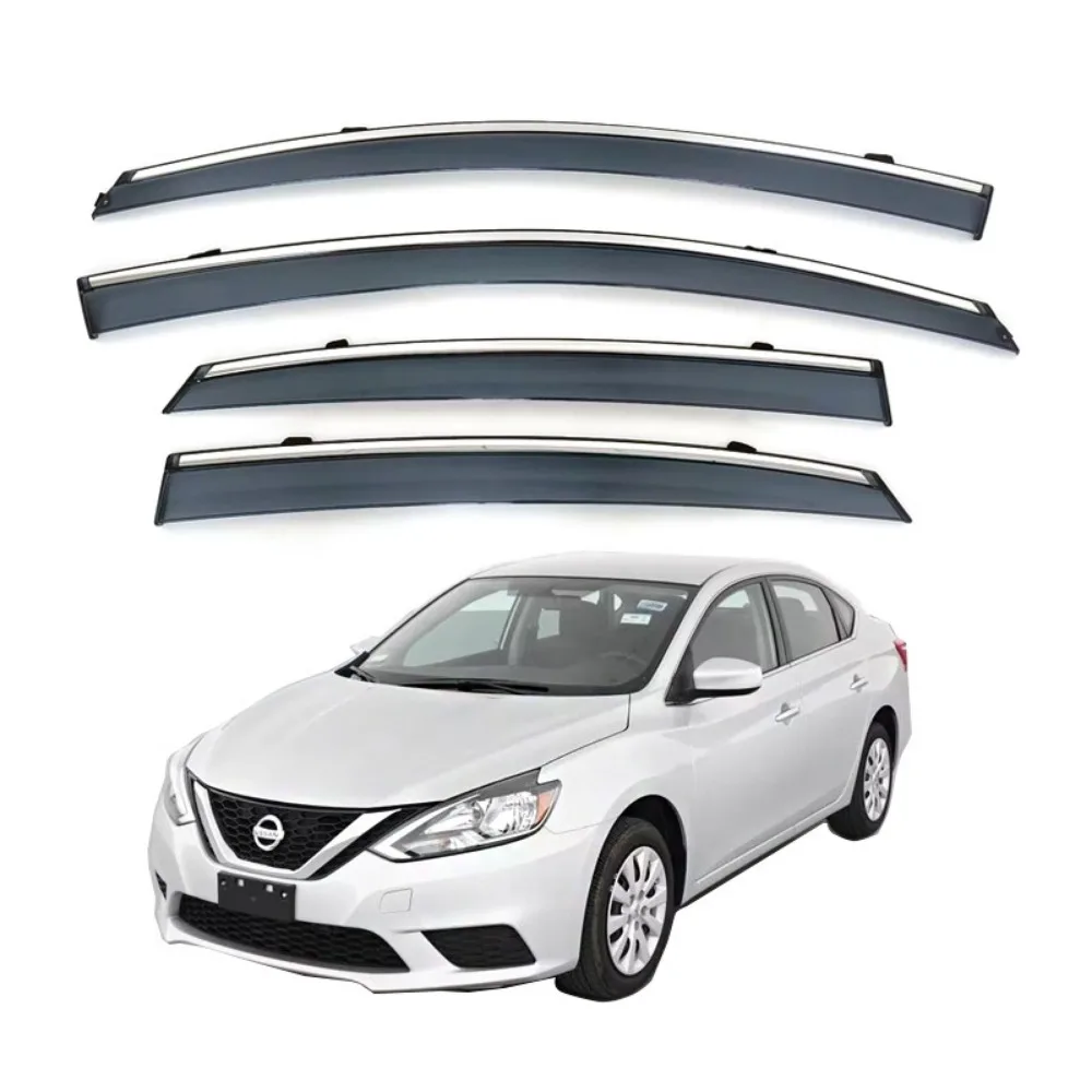 For Nissan Sylphy Sentra Almera 2012-2018 Window Visor Rain Exterior Part Body Kit Accessories