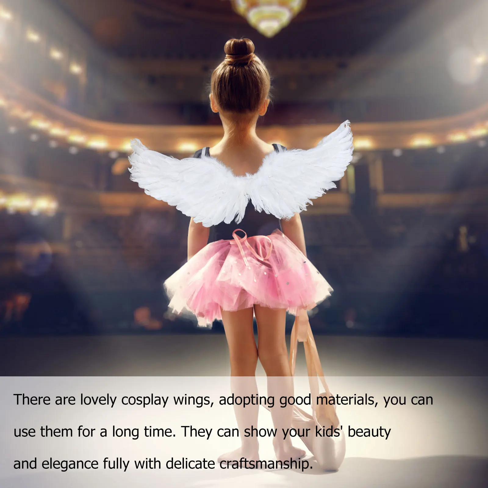 Engelsflügel-Kostüm, Halloween, Cosplay-Requisiten, leichtes Papppflaume, einfach zu kombinierendes Delphinium-Flugzubehör