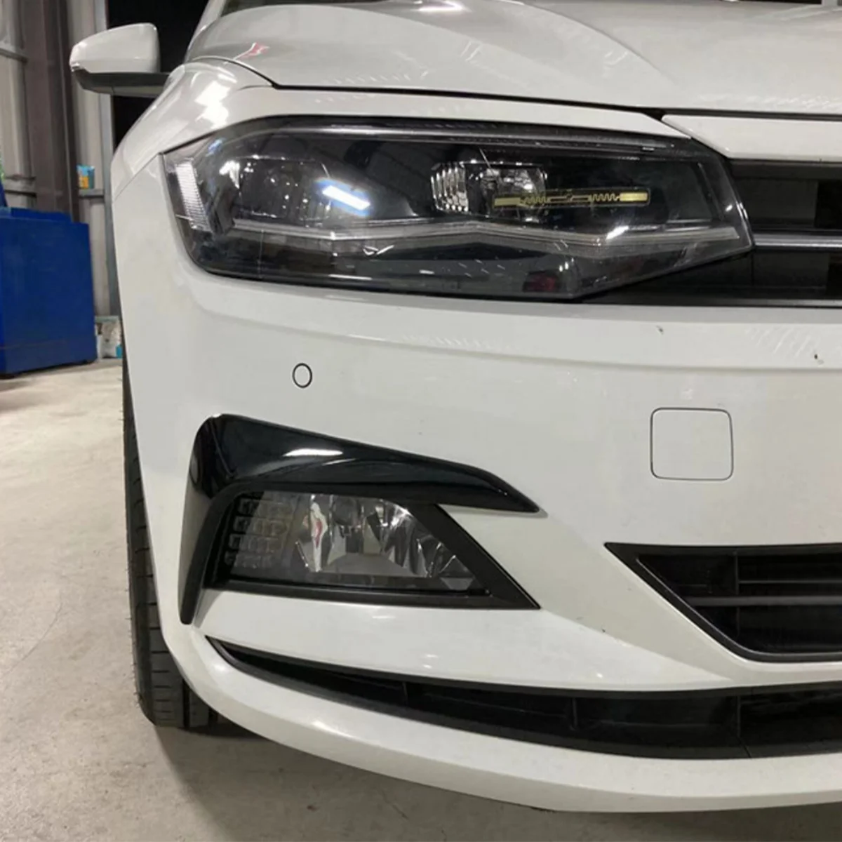 Frontspoilerlippe, unterer Kühlergrill, Nebelscheinwerfer-Splitter, Zierleiste für Volkswagen VW POLO MK6 Virtus 2017-2021 – Detail 2