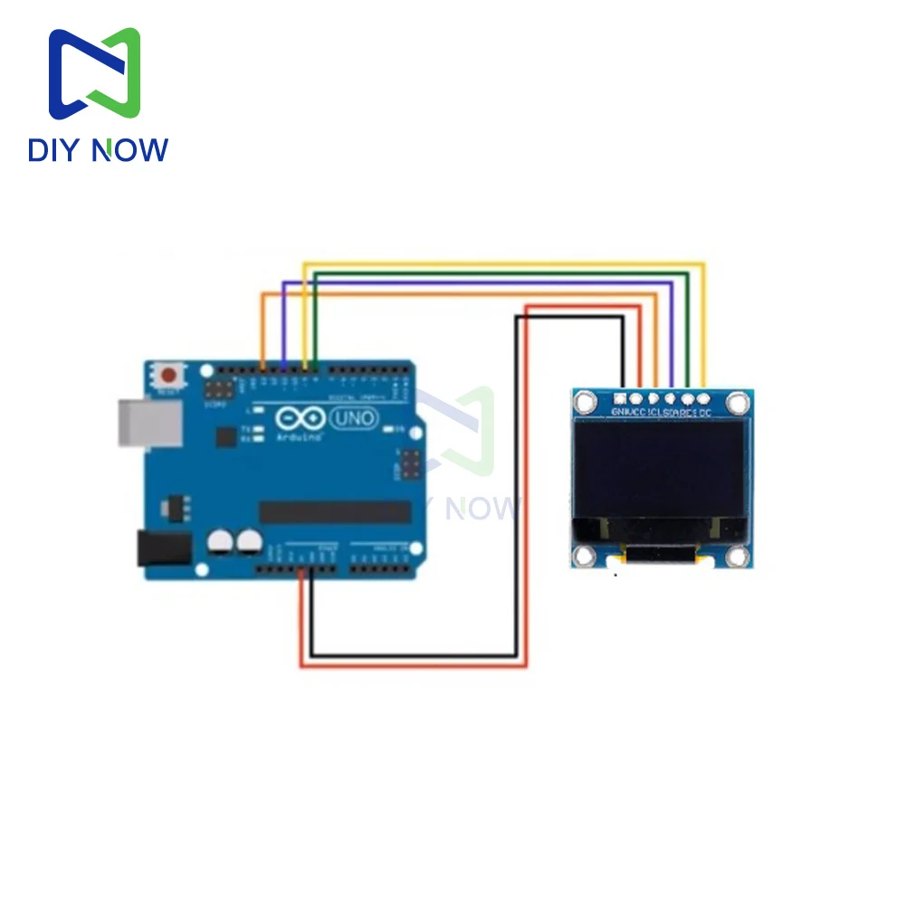 MINI 0.96 นิ้ว Monochrome Oled โมดูลจอแสดงผล 6Pin 3.3V ความละเอียด 128x64 ชิปควบคุม Ssd1306 Spi/Iic