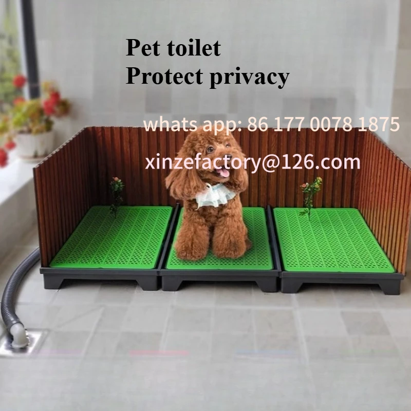 Inodoro para mascotas personalizable con deflector, agua de lavado, alcantarillado directo, productos de limpieza para mascotas, accesorios, gatos, perros, conejos