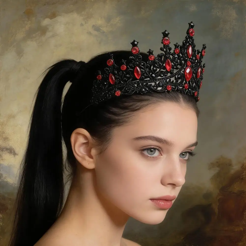 Alloy Rhinestone Crown Rhinestone Crown Women’s Bridal Tiara with Sparkling Rhinestones Lightweight Princess Crown for Brides
