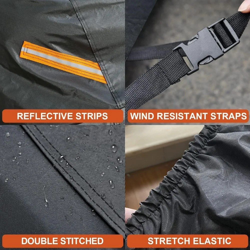 غطاء سيارة خارجي مقاوم للماء عالمي لسيارات السيدان الكبيرة - مناسب لسيارة Ford Crown Victoria، Cadillac DTS، Grand Marquis، L Model