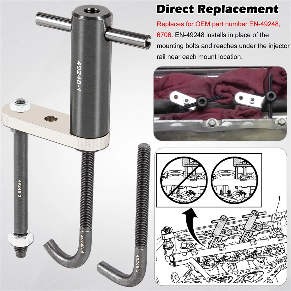 10Pc EN-49248 Fuel Injector Rail Assembly Remover Direct Injection Tool 6706 Fits 2007-2014 GM Cadillac/Saturn/Pontiac/Chevrolet