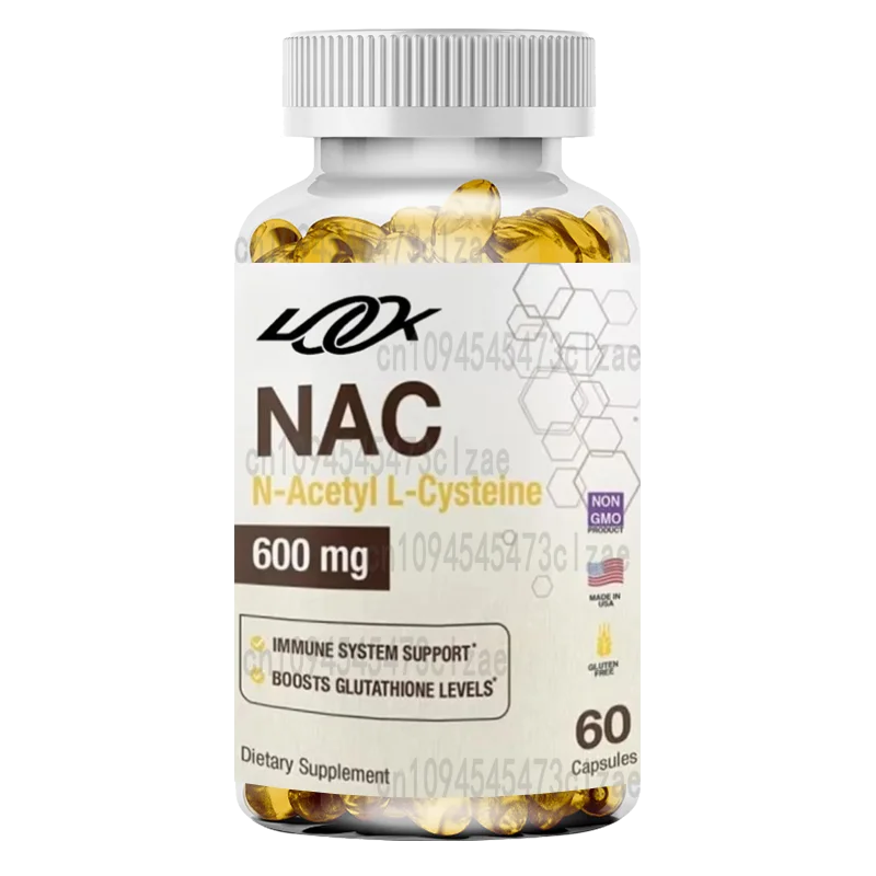 

N-acetyl-L-cysteine (NAC) 600 мг, поддерживает здоровье иммунитета печени и поддержку антиоксиданта, 60 вегетарианских капсул