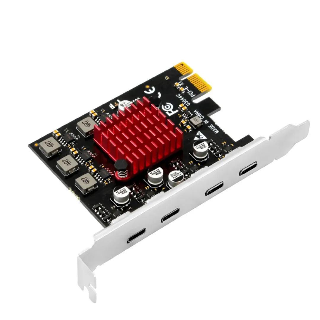 Pci-E to dual Type-C USB3.1 Expansion Card 4 Port 5Gbps High-Speed Type C Adapter Card pcie converter tc usb 3.1