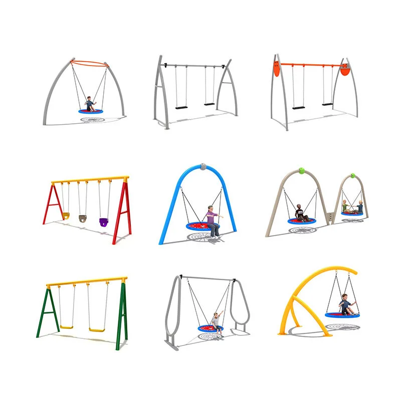 Outdoor Playground Baby Swing Set, Metal Garden Swing, Kindergarten Play Equipment, Kids Outdoor Fun, Children's Safety Swing