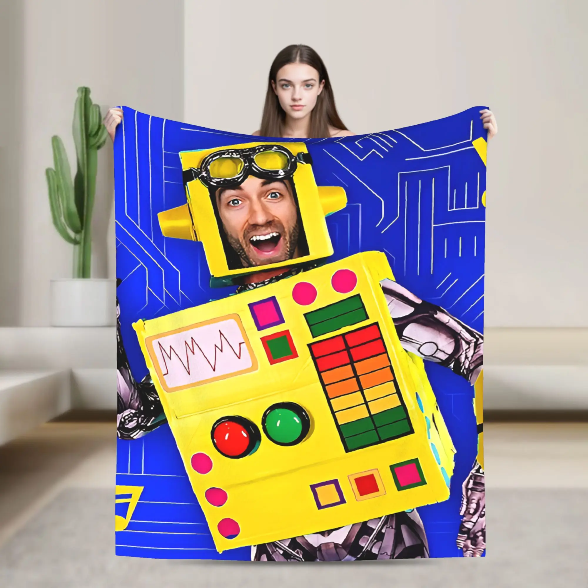 

Danny Go Cartoon Blanket Soft Novelty Plush Throw Blanket For Living Room Picnic Flannel Bedspread Bed Cover