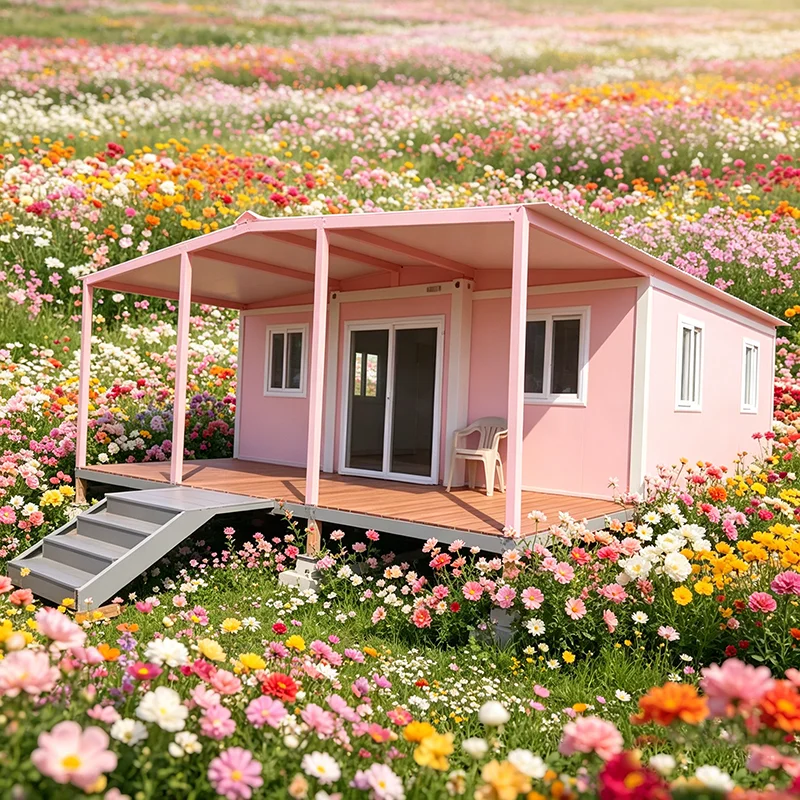 Customized Expandable Foldable Guest Cabin Modern Steel Structure Waterproof Leisure Villa Outdoor Rest Prefabricated House