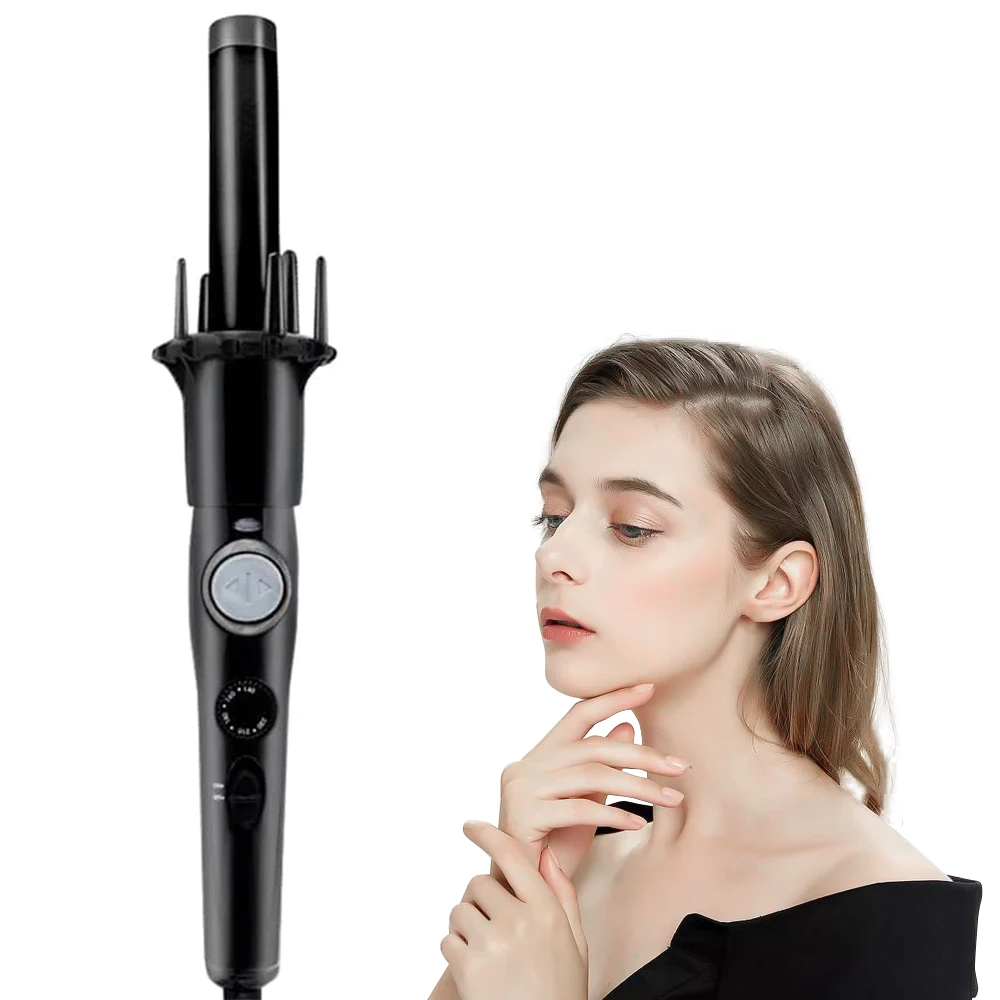 Automatic Rotating Curling Iron Ceramic Ionic Hair Curler 2-Way Rotation Curling Wand Hair Waver Styling Tools