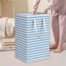 75L Large Laundry Basket Bag Freestanding Clothes Basket Laundry Hamper Collapsible Tall Washing Basket With Extended Handles - AliExpress 15