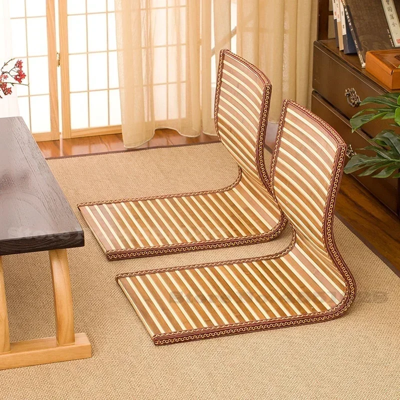 Japanese-Style Tatami Chair, Legless Rattan Seat, Bedside Computer Chair, Single Bay Window Stool, Room Furniture