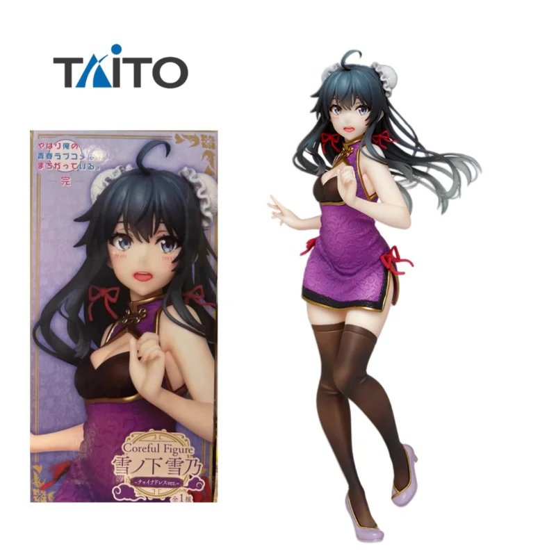 Em estoque original taito meu adolescente comédia romântica snafu yukinoshita yukino cheongsam anime figura presente de aniversário boneca ornamentos