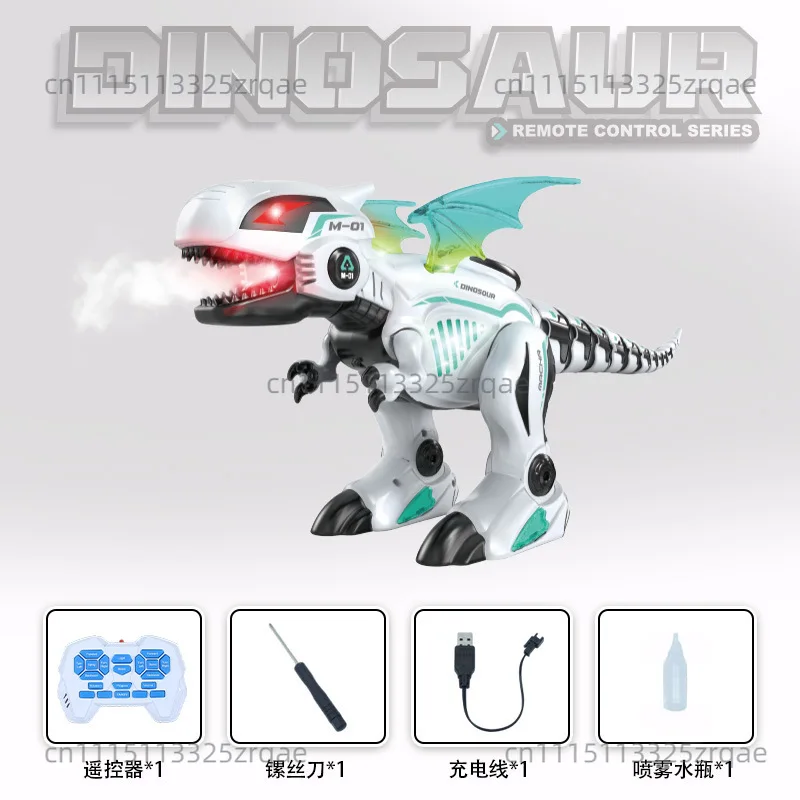 AI Intelligent Spray Dinosaur Remote Control Robot Programming Remote Control Simulation Sound Effect Dinosaur Toy