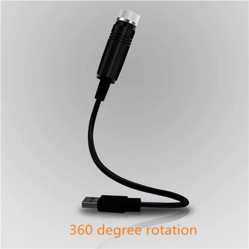 Portable Mini Decorative Lamp LED USB Adjustable Wedding Car Interior Ceiling Decor Roof Star Projector Projection Night Light