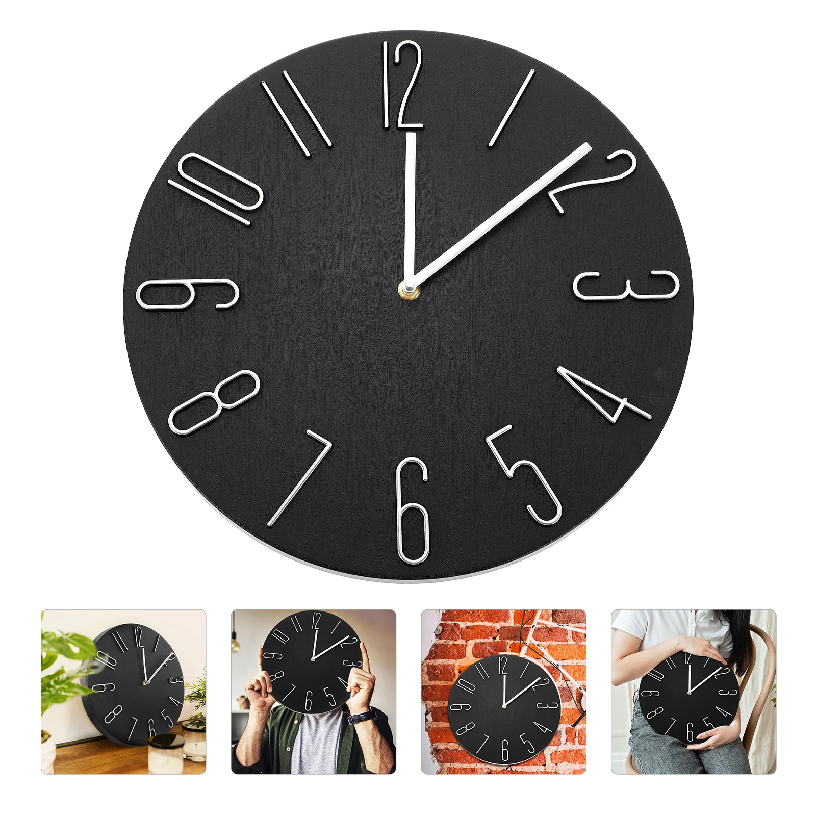 

Modern Silent Clock Wall Clocks for Living Room Decor Mute Plastic Operated Hanging
