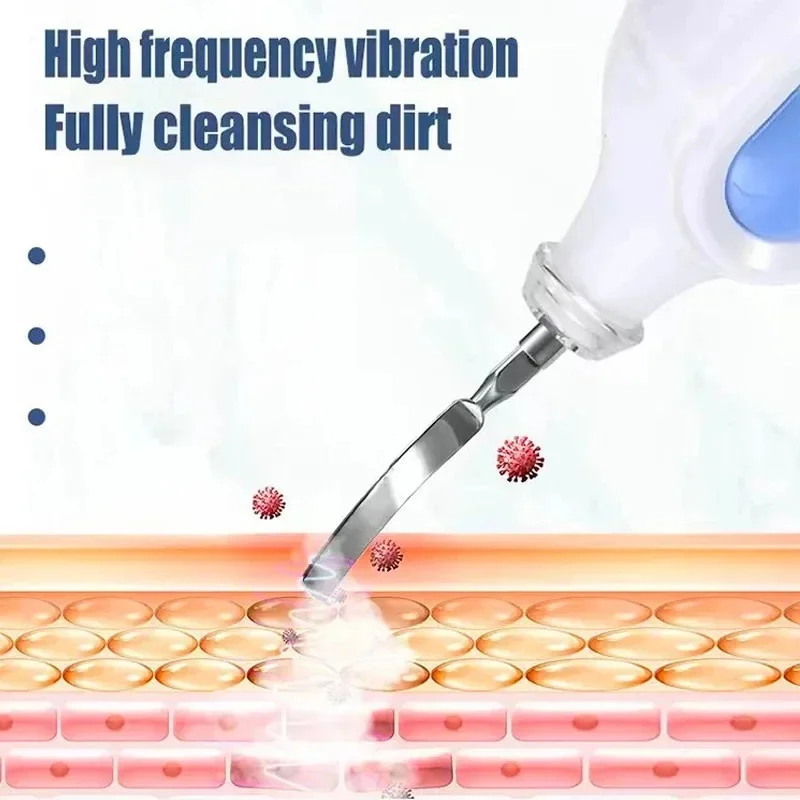 ใหม่ Pore ทําความสะอาด Face Scrubber เครื่องฟอกผิว Facial Ultrasonic Peeling Vibrator Skin Care Kit รูขุมขนหดตัว Ultra Sonic CLEANER