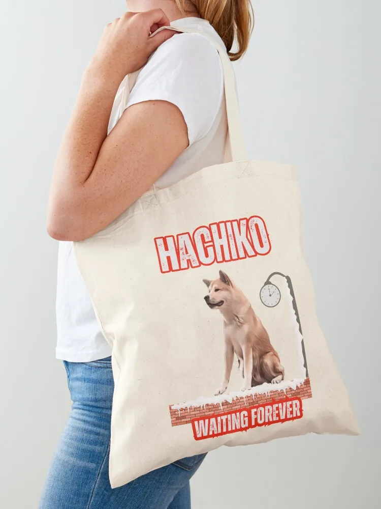 HACHIKO-Sac fourre-tout en toile pour femme, sacoche de thérapeute mignonne, fourre-tout de shopping