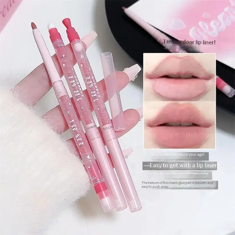 Pennello + Rossetto + Temperamatite Dudu Lip Liner Pen Matte Blending Lip Rimpolpante Penna per labbra con base impermeabile a lunga durata