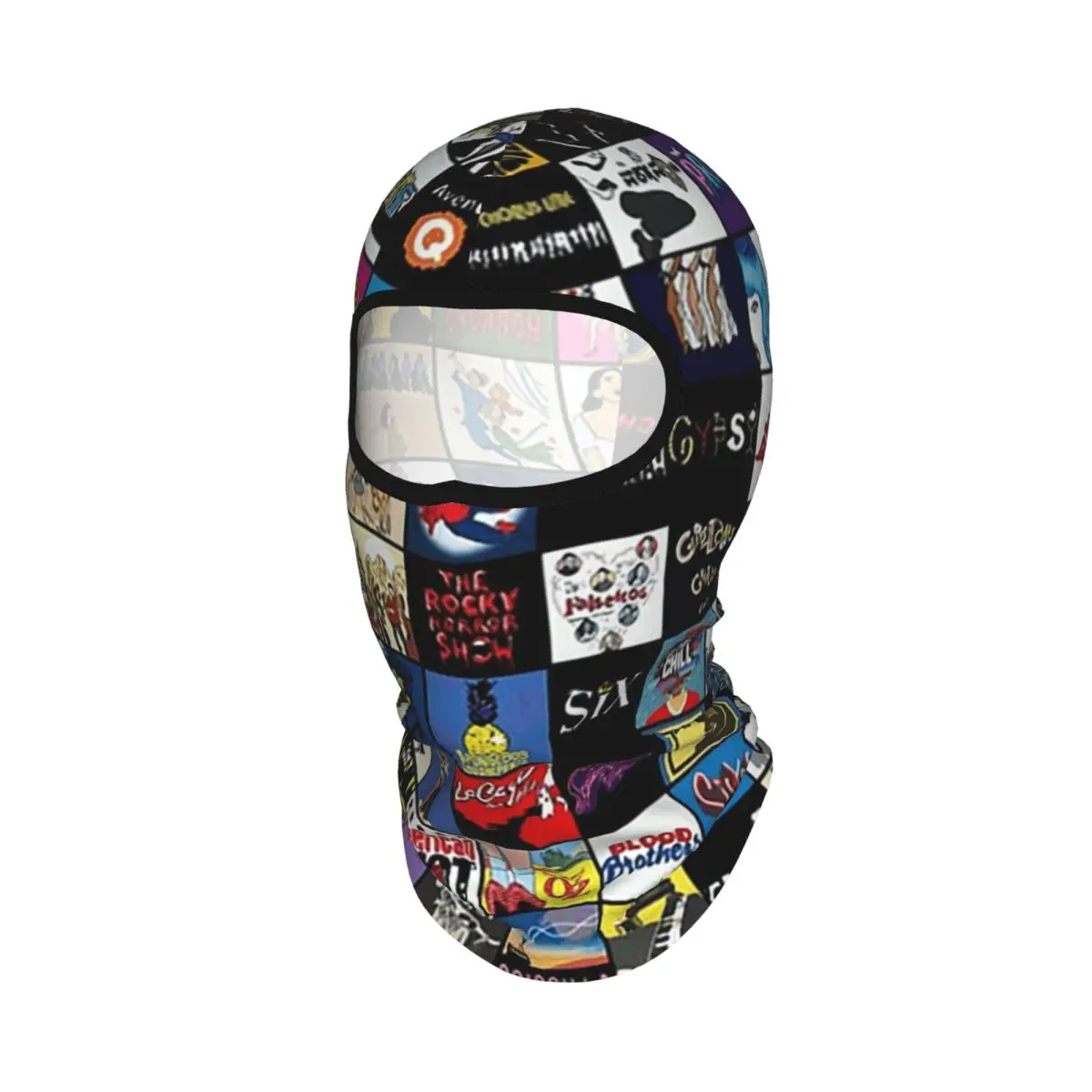 Broadway Musical Theatre Logos - Hand Drawn Breathable Thin Balaclava Full Face Mask Sun Protection Neck Gaiter For Motorcycle