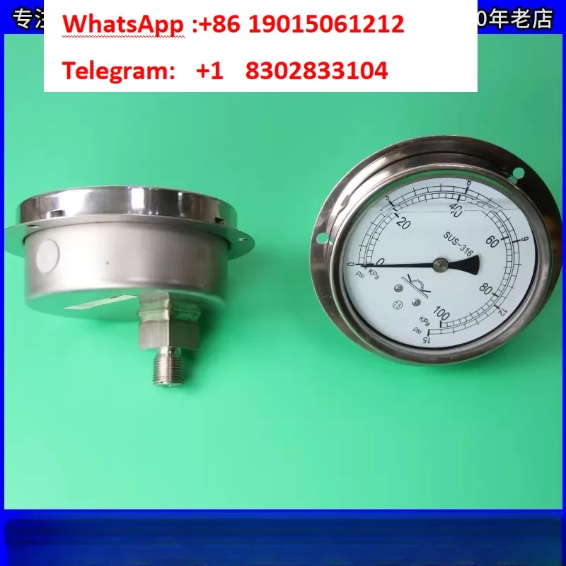 SUS-316 Lixin Dye Vat Pressure Gauge, Hydraulic Gauge-100-2000Kpa -15-180Psi Original New