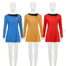 Star Cosplay Trek Responsibility Uniform TOS Red Yellow Blue Dress Cosplay Costume Party Halloween Women's Badge Hot Selling