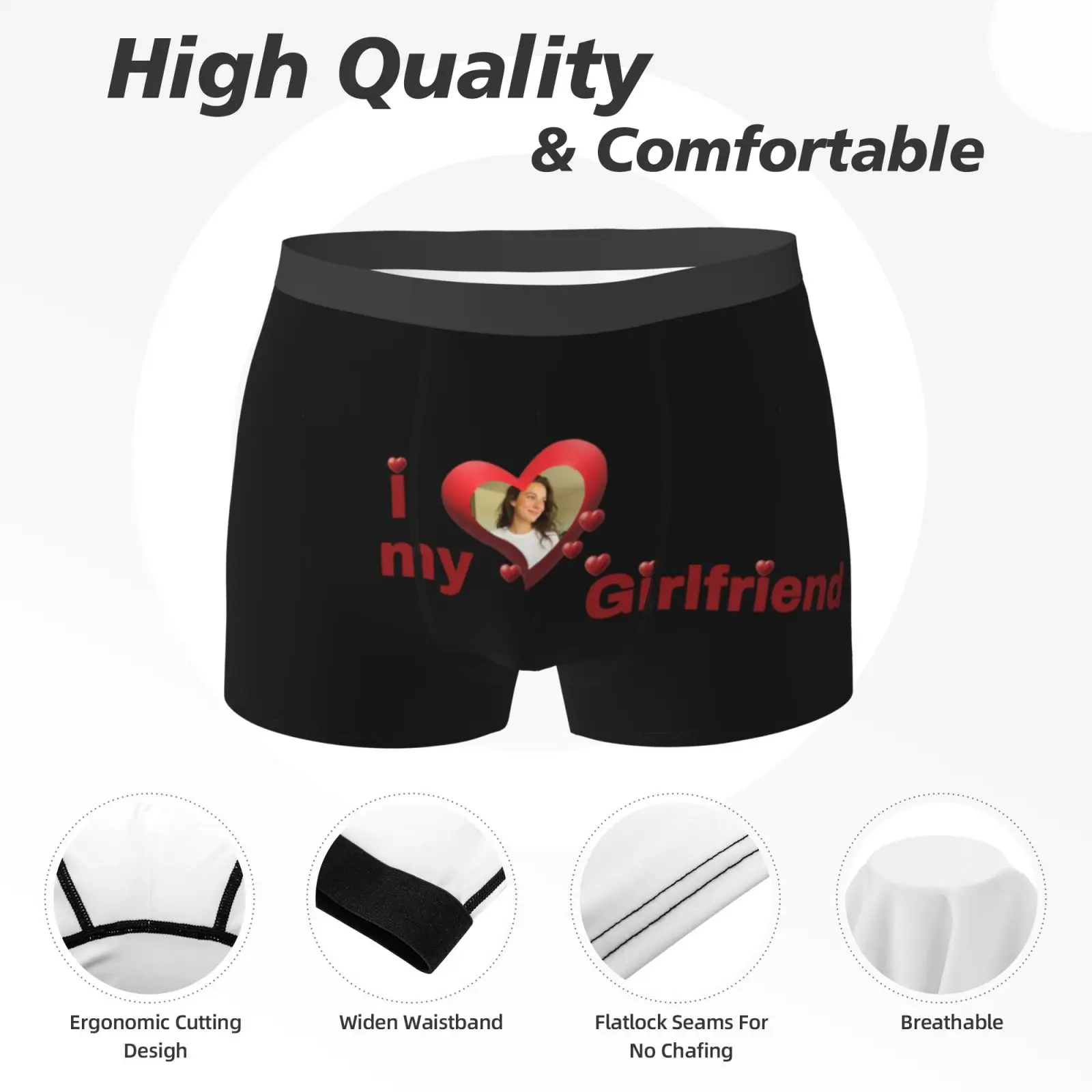 Personalized Face Photo Underwear Custom Boxer Briefs Custom Men Birthday Gift For Husband Anniversary Gift for Dad view 5