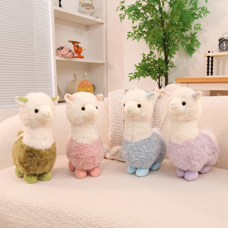 Schönes 30cm Alpaka Plüschtier, Kawaii Alpaka Kuscheltier, Tierpuppe, Geschenk für Kinder und Babys, Umarmungskissen, Sofakissen